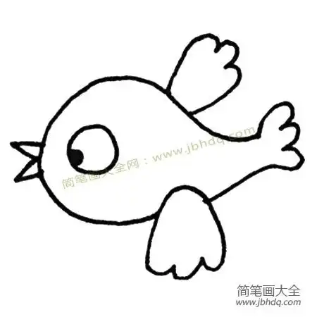 一组简单的小鸟简笔画图片大全
