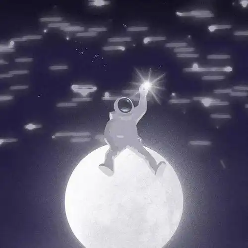 壁纸背景像素风宇航员
