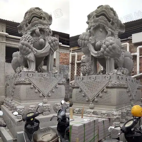 为什么门口要摆放一对石雕狮子呢石狮子有什么寓意
