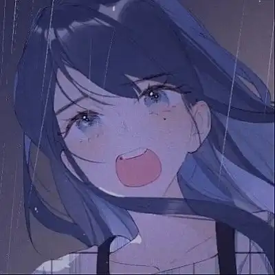 客桥.唯美蓝色系动漫女头温柔是卡通动漫头像我要个性网
