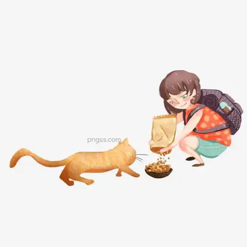 手绘喂猫咪吃猫粮的女孩子图片大小2000x2000px图片尺寸722.38kb来自png搜索网pngss.com免费免扣png素材下载插画卡通猫粮女孩女生手绘喂猫装饰图案
