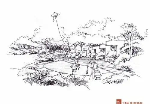 b站最全景观城市素描手绘线稿
