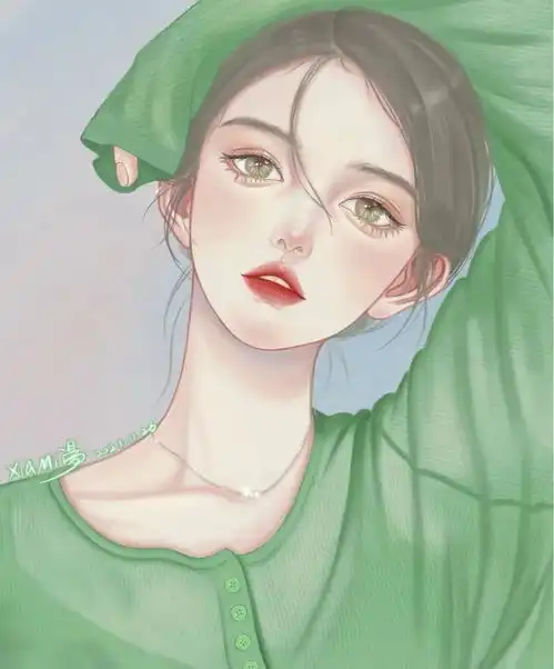 好看唯美小清新插画女生动漫头像
