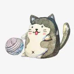 黑色的手绘卡通猫咪图片素材其他格式下载动漫人物大全
