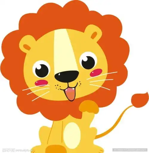 卡通小狮子设计图
