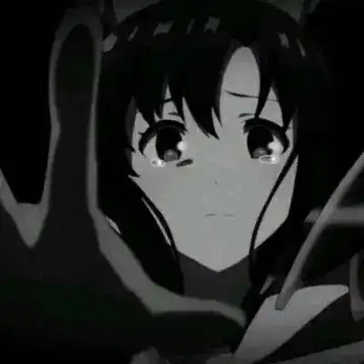 黑色暗系动漫头像
