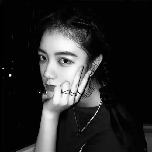 黑白超拽女生头像,今日正月初四给大家分享
