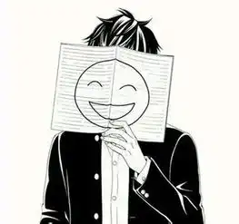 求二次元黑白暖心动漫头像男生的
