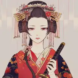 动漫头像女生古风红衣
