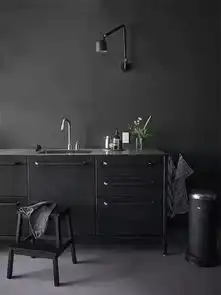 暗色系厨房来袭,赶紧换掉你家无聊白墙
