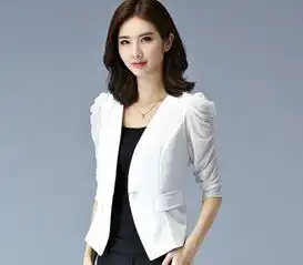 实拍2018夏装新款七分袖小西装女修身显瘦短款西服短外套薄款7646
