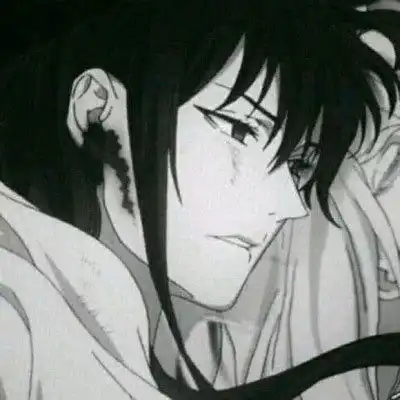 黑白动漫男头,冷漠无情
