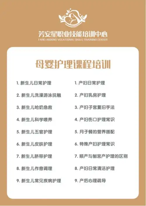 芳安星专注母婴护理培训,宝妈的贴心管家
