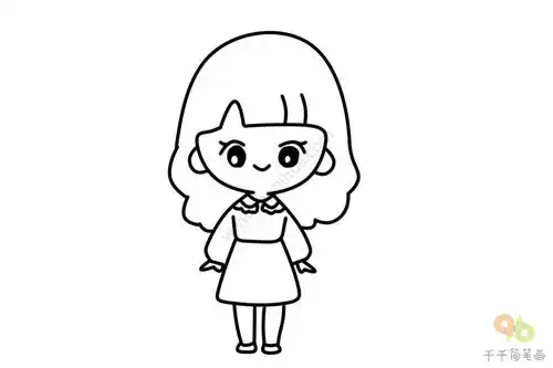 女生简笔画简单又漂亮
