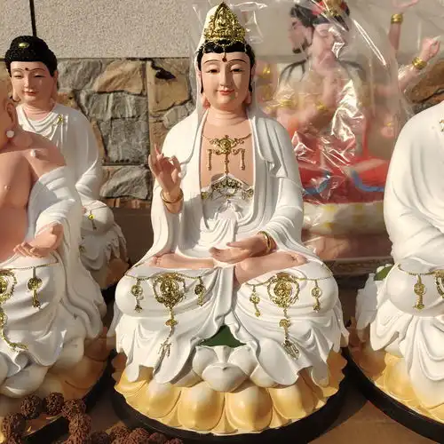 汉白玉材质如来佛祖佛像药师佛雕塑白衣观音菩萨神像塑像
