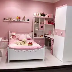 粤鑫家居儿童家具儿童床单人床女孩床公主床006特价床
