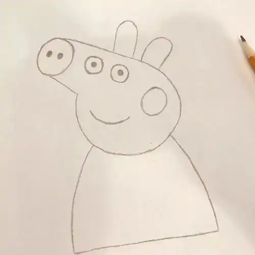 一起画起来超简单的方法,画好小猪佩奇跳泥坑
