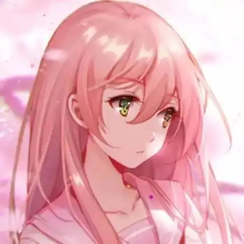 动漫女头粉色系软萌少女头像

