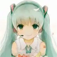 带耳麦的卡通女生图片手里还握着一只笔
