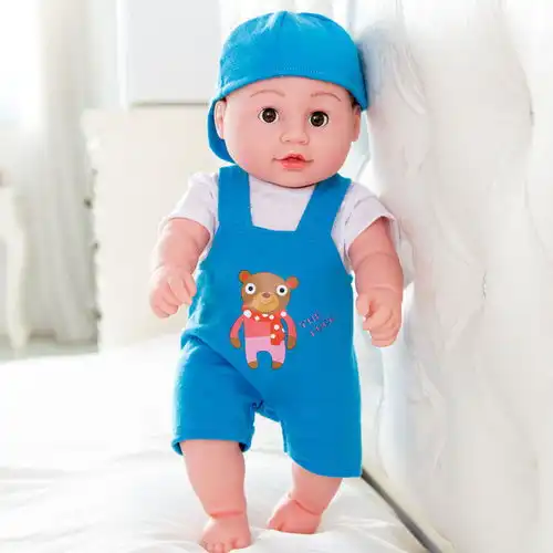 仿真婴儿会说话的洋娃娃会叫爸爸妈妈洗澡全身软胶男女孩儿童玩具
