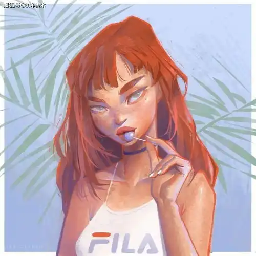 用色大胆,笔触洒脱她画的女孩风情万种,展现出东方艺术美
