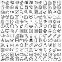 黑白简约手绘线条图标icon图片素材模板下载1.04mb其他大全标志丨符号
