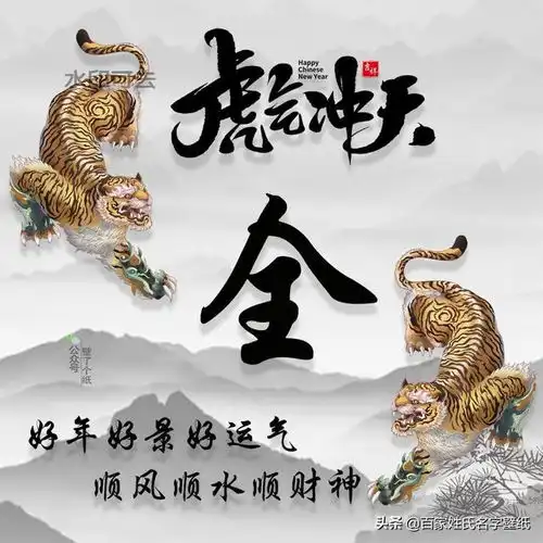 你的微信头像该换新了,虎气冲天,双虎护佑,虎年吉祥
