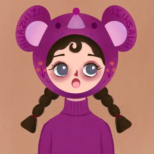 花栀子原创插画情侣头像啊
