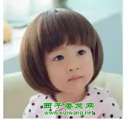 小女孩短发蘑菇头发型

