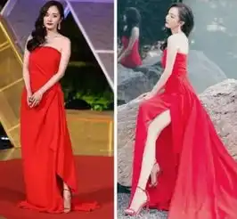 金鸡女星生图翻车赵薇方脸刘诗诗身材差,关晓彤裙子都调出色差
