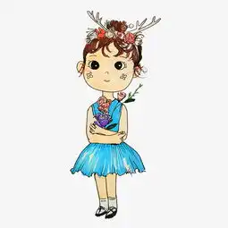 儿童节站姿鹿角女孩png免抠图片素材其他格式下载动漫人物大全
