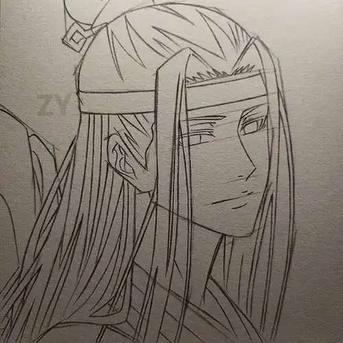 魔道祖师蓝忘机临摹手绘含光君一生雅正端方,是世间楷模
