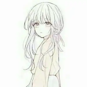 长发女生动漫头像
