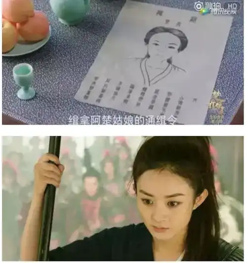 马天宇赵丽颖在古代的通缉令画像,真不是一般的抽象

