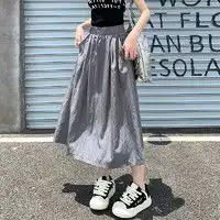 其他品牌半身裙夏季中长款半身裙女复古褶皱伞裙秋薄款百褶长裙慵懒风显瘦山本裙多少钱
