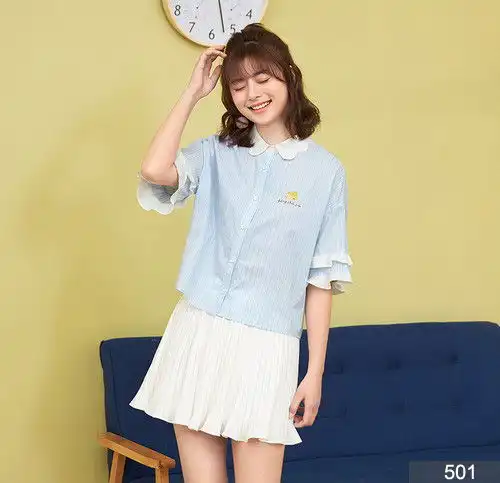 小清新风的衬衫选择
