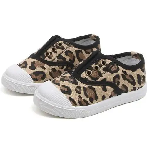 帆布鞋女童男童2019新款豹纹板鞋宝宝小白鞋小童韩版单鞋135岁7
