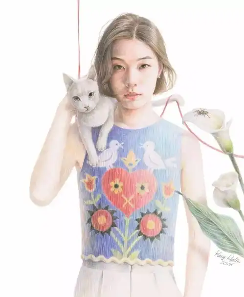 彩铅,又是彩铅出来搞事丨竟画出如此高冷的美女
