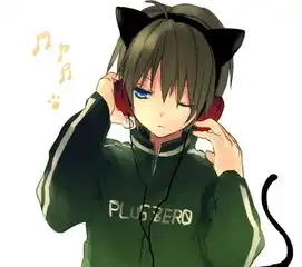 关于戴耳机音乐的卡通图片
