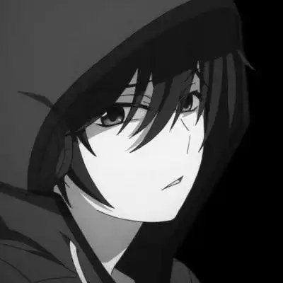 黑白丧系动漫头像男丧系黑暗压抑头像
