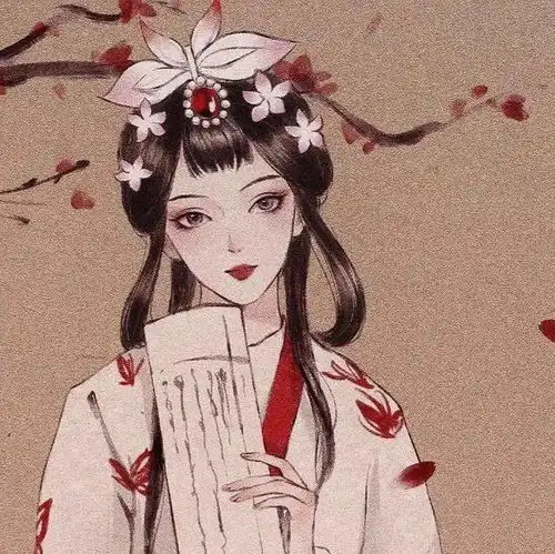 一组超好看的手绘女生头像
