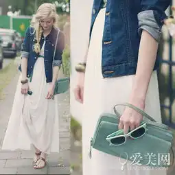 秋天长裙怎么穿搭配牛仔外套就可以
