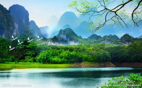 风景山水画山水风景图片
