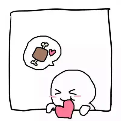 简易情头卡通手绘简单黑白情头动漫一对
