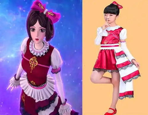 小学生扮演的叶罗丽角色,王默比出小爱心,真人版思思笑起来很甜
