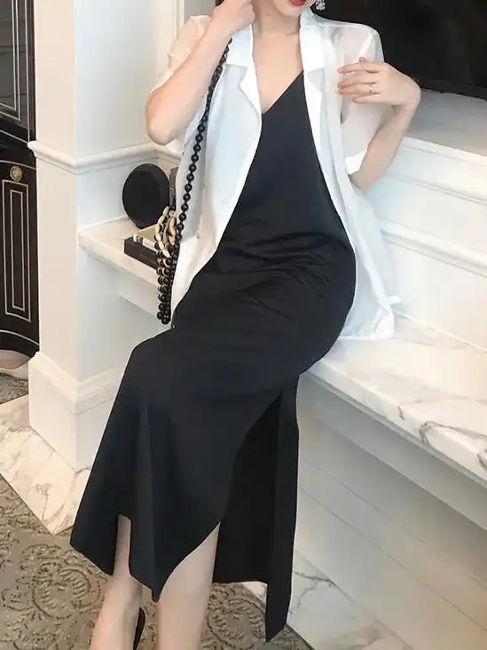 西装仙女裙开春王炸组合,气质又惊艳
