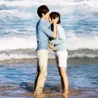 双人幸福情侣头像一对,暧昧的男女
