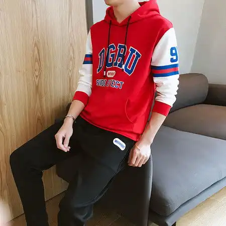 汤河之家2018秋季套装男时尚两件套2018新款男士卫衣休闲潮运动装
