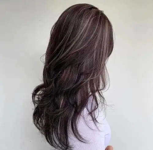 低调微潮范高光挑染
