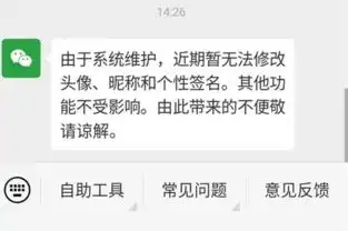 微信由于系统维护无法修改头像是真的吗具体怎么回事